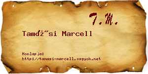Tamási Marcell névjegykártya